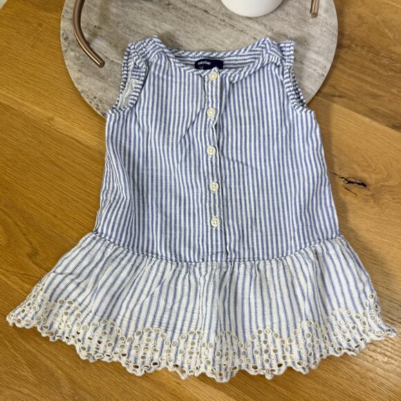 Bundle of Baby Gap Striped dress & Cat & Jack Jean Jacket Size 18 - 24 months - Picture 3 of 12